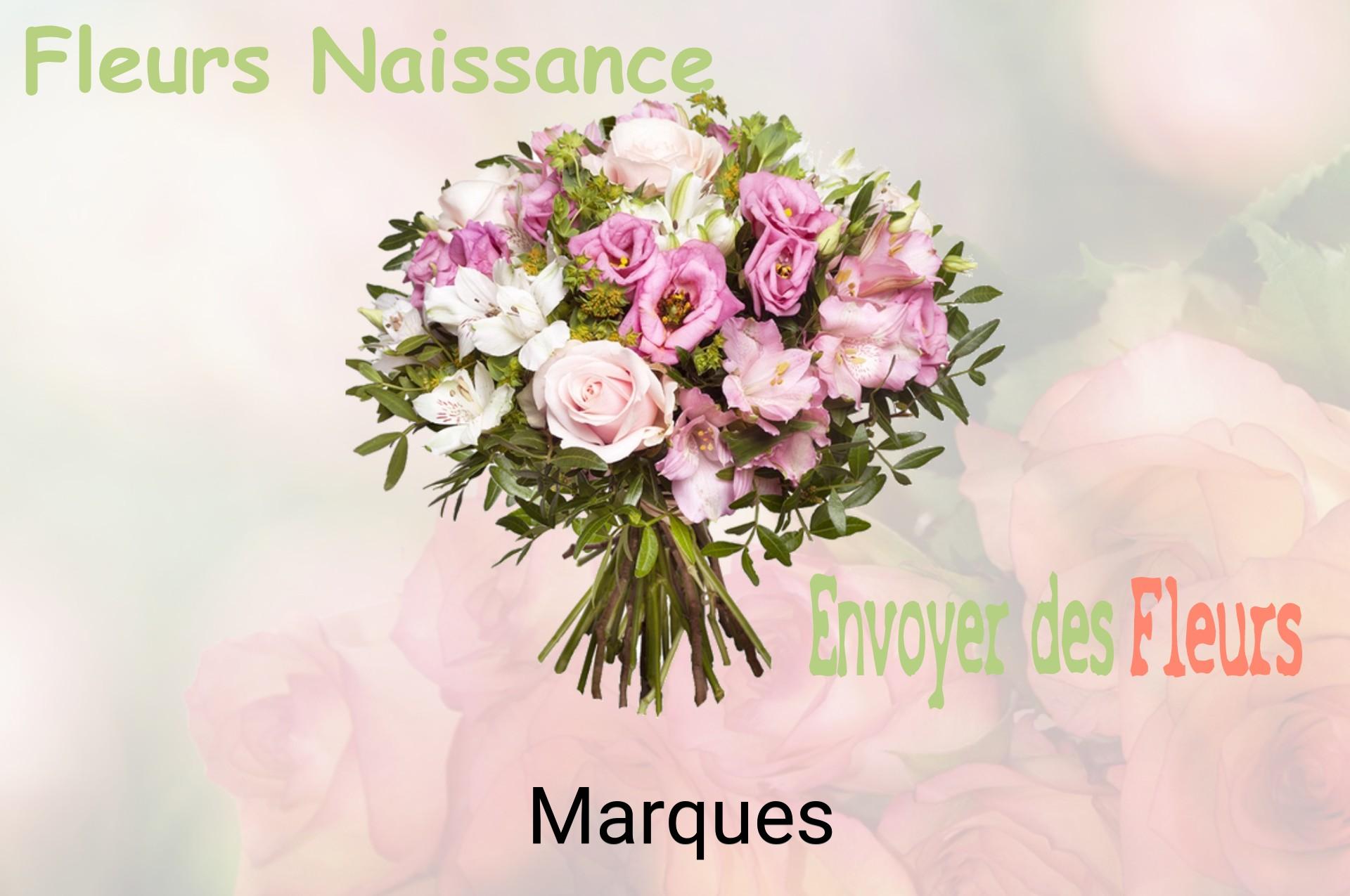 Bouquet de fleurs de naissance livré à Marques